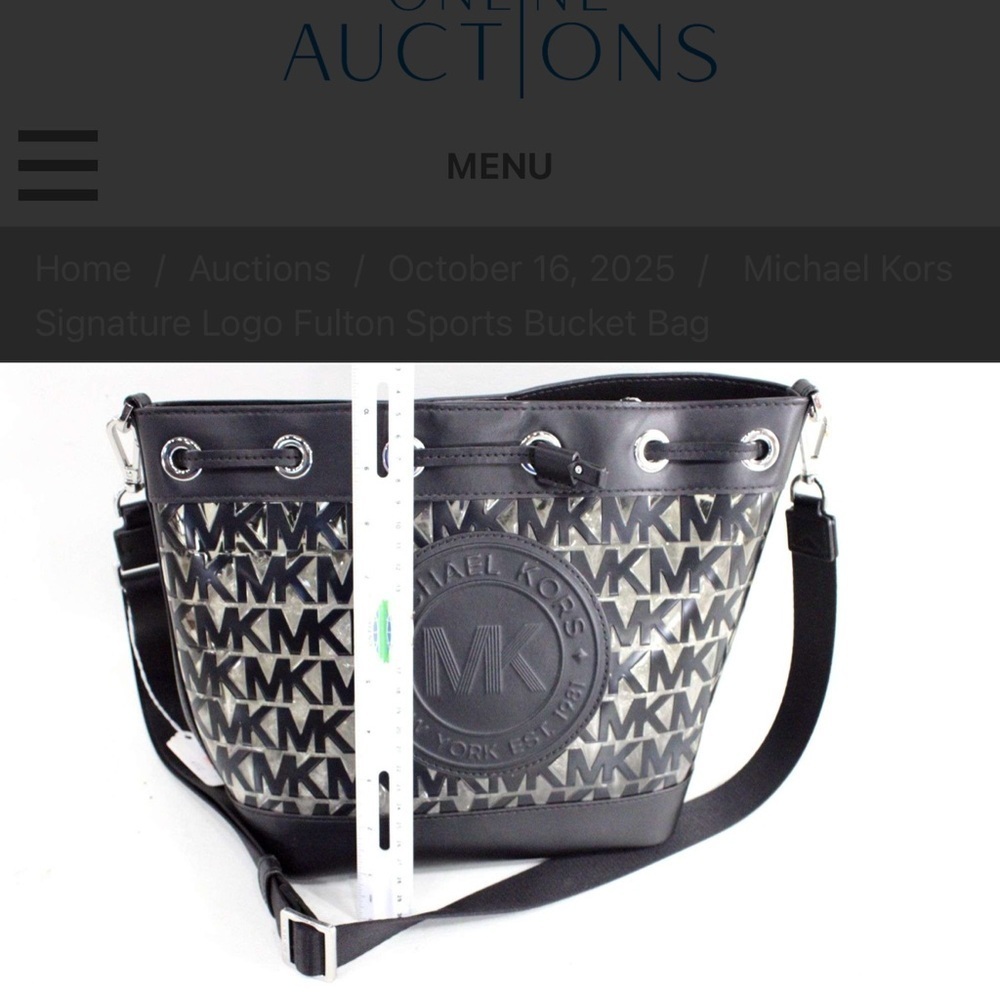 Michael Kors Black and Gray Logo Crossbody Bag - Picture 2 of 9